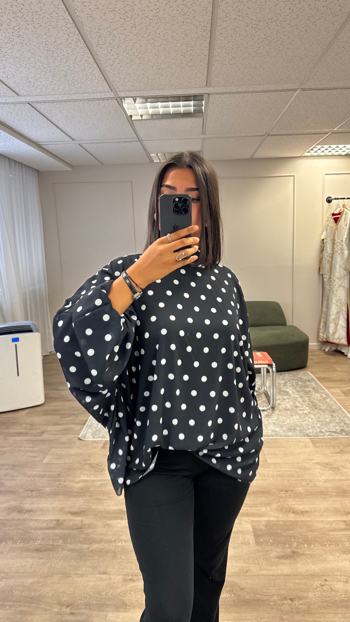 Blouse à pois
