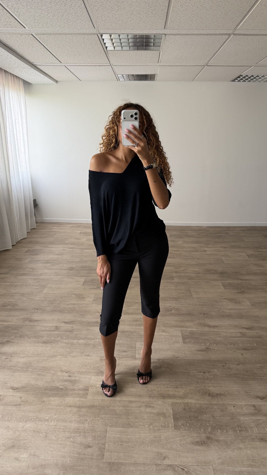 Top fluide oversize Noir - dos