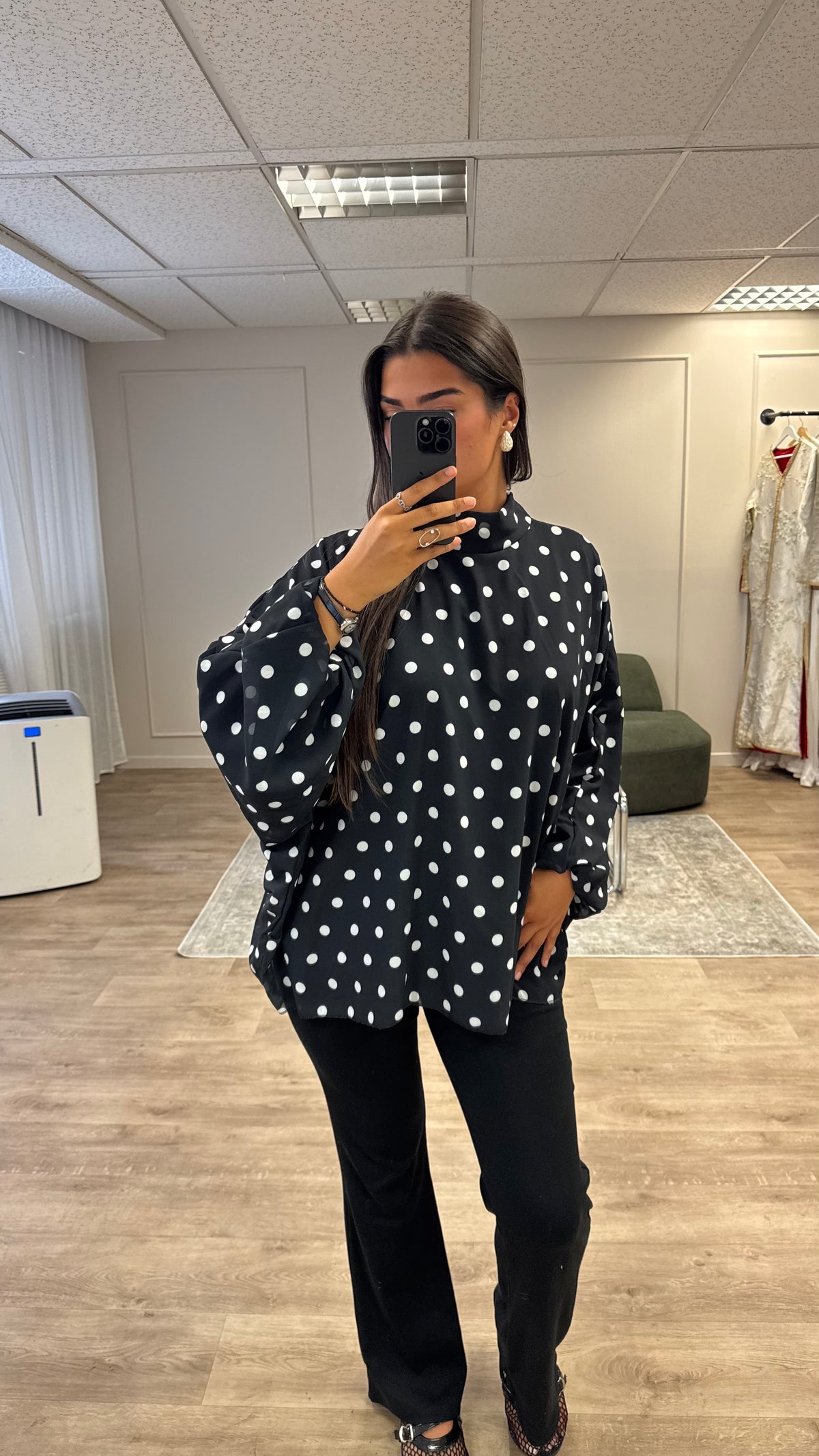 Blouse à pois